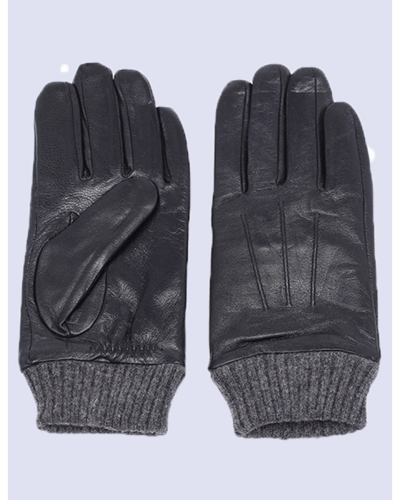 Men's Touchscreen-friendly Gloves with Knit Cuffs by Nicci