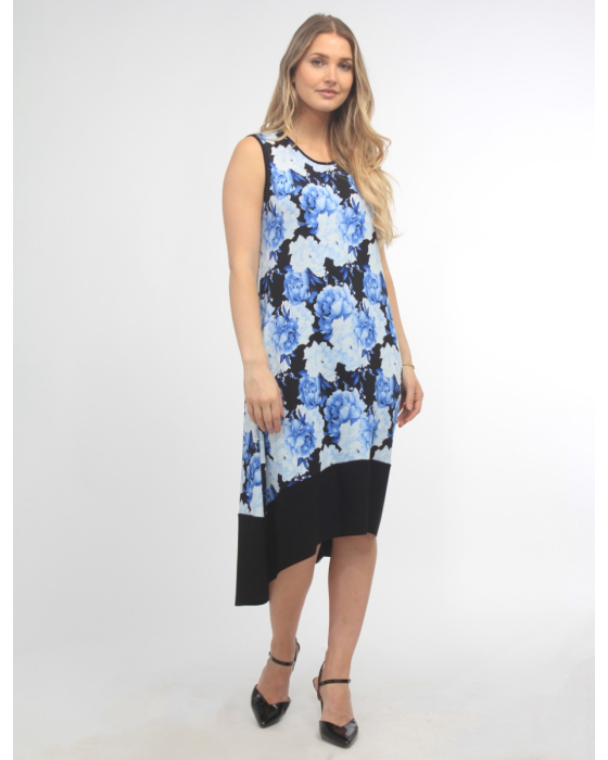 Sleeveless Floral High-Low Dress by VAMP