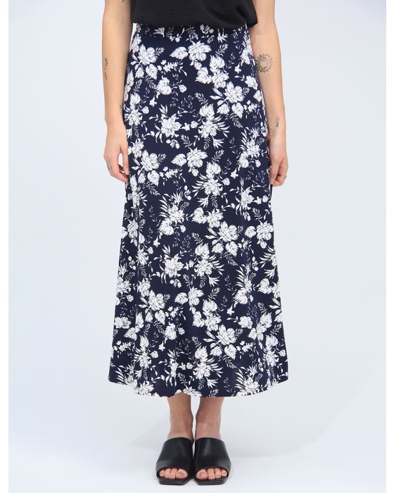 Casual A-Line Maxi Skirt With Floral Prints by Vamp
