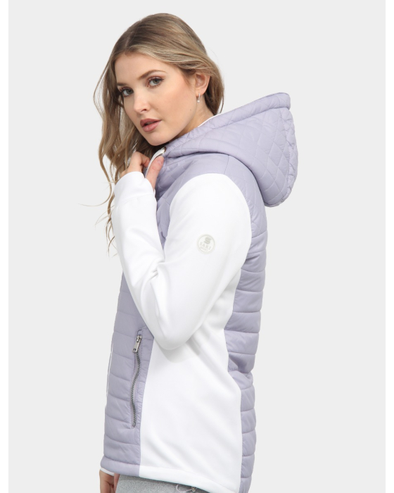 Water-Resistant Quilted Knit Hoody by Saki Sport