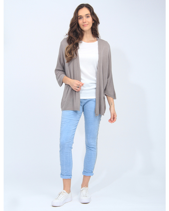 3/4 Dolman Sleeve Soft Knit Cardigan by Froccella