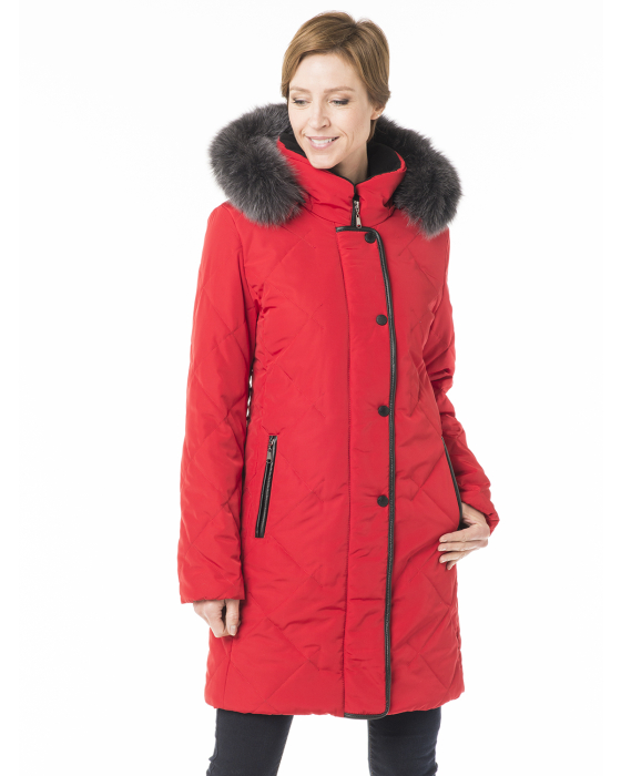 Polyfill coat with genuine fur trim by Styla