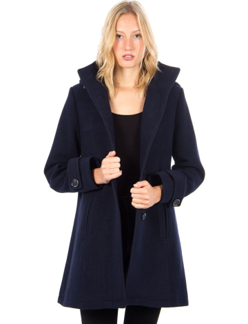 Hooded classic coat by Saki