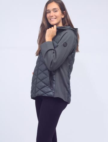 Palma Vegan Lightweight Quilted Polyfill Hooded Jacket by Saki