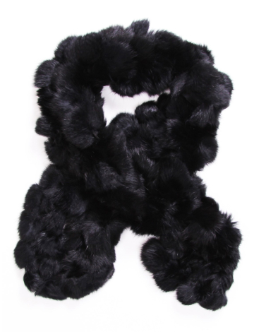 Oblong fur collar scarf
