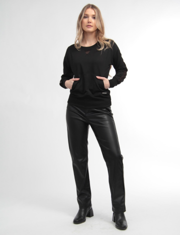 Faux Leather 5-Pocket Regular Fit Pants by Red Star