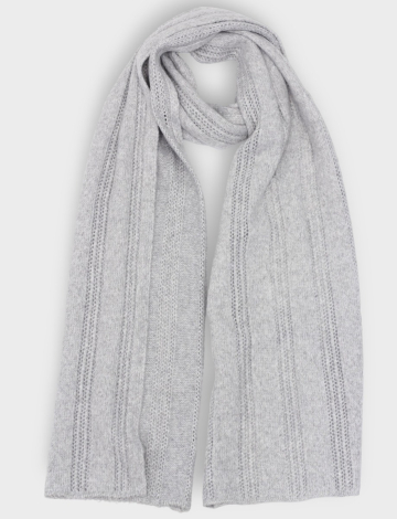 Lightweight Mesh Ribbed Knit Oblong Scarf By Froccella