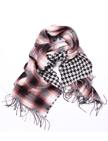 2 sided print scarf with fringe ends by Vero Moda