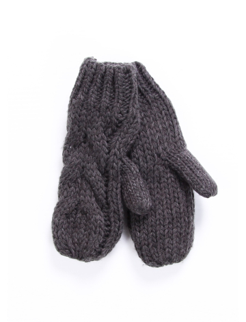 Solid knit mittens by Vero Moda