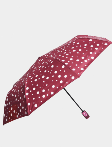 Parapluie Compact Changeant De Couleur Avec Motif À Pois Par Up-Brella (208-3803A 2373420 Taille Unique BOURGOGNE)