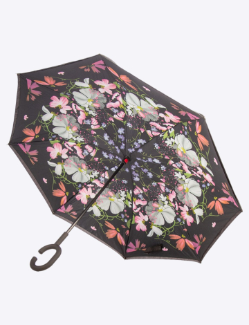 Modern Upside-down Floral Design Umbrella By Up-Brella.
