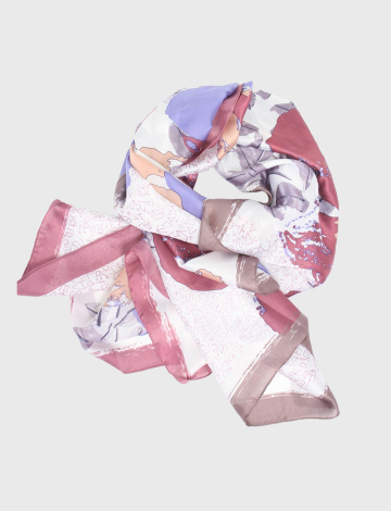 Lightweight Multicolor Patterned Versatile Long Luxe Scarf Shawl Wrap By Saki
