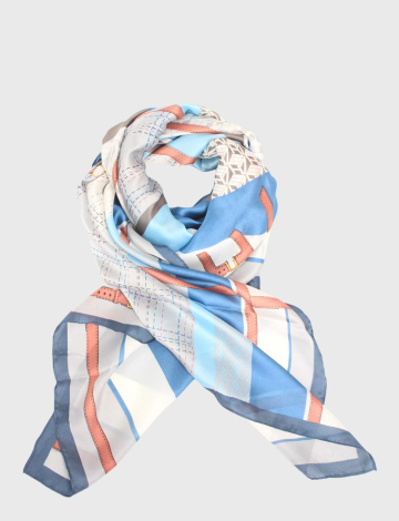 Elegant Lightweight Multicolor Patterned Versatile Long Scarf Shawl Wrap by Saki