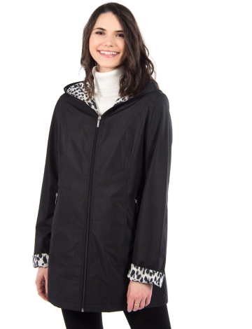Coat with animal print lining by North Side