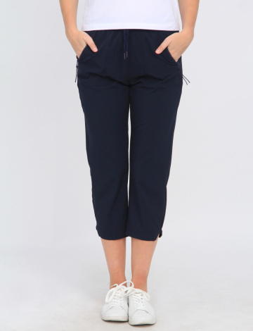 Vegan Chic Cropped Capri Pants With Side Slit By Point Zero