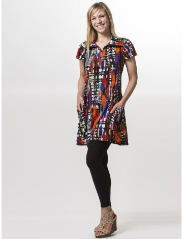 All over printed A-line dress