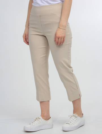 High Rise Capris with Faux Pockets by Amani Couture