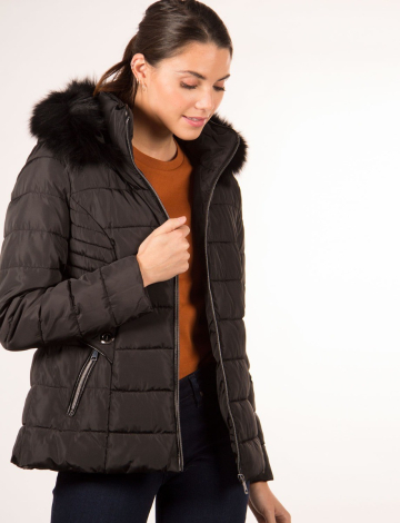 Hooded polyfill coat by Fly