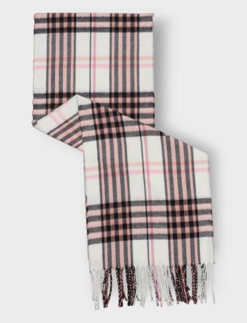 Soft and versatile Italian plaid scarf by Froccella