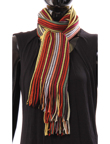 Stripe knit scarf exclusive to Manteaux Manteaux