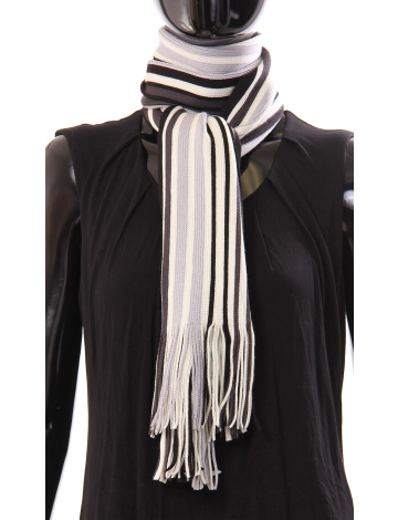 Knit stripe scarf exclusive to Manteaux Manteaux
