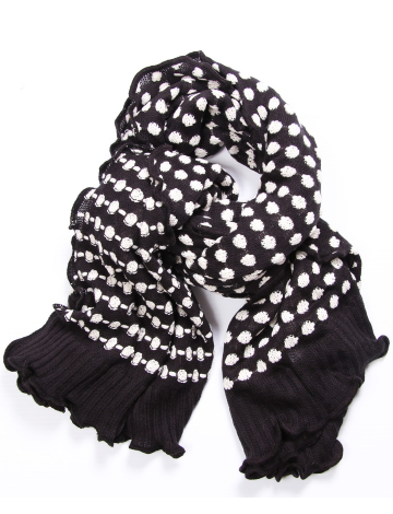 Polka dot poncho scarf