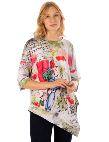 Printed city top by Froccella