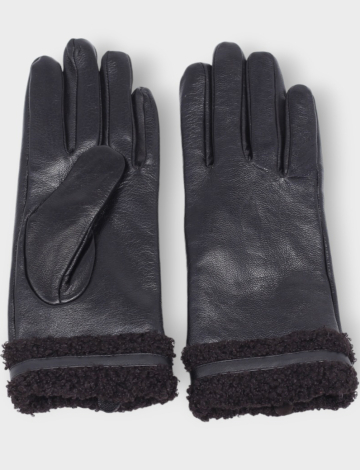Lined touchscreen gloves with Fleece berber-cuffs by ricci