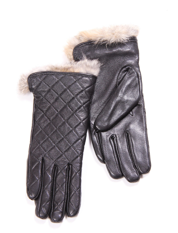 Leather quilted glove by Nicci