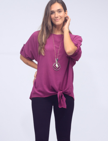 Top With Side Knot And Necklace By Froccella