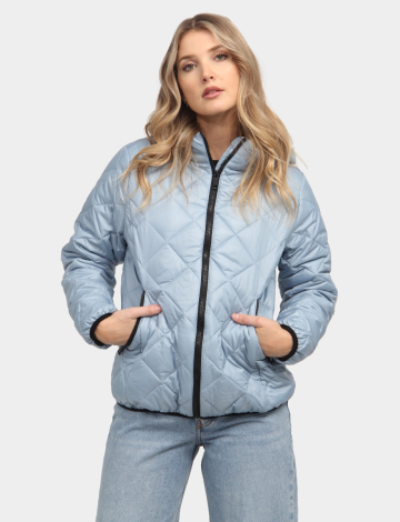 Lightweight Quilted Puffer Jacket with Removable Hood by Andiamo
