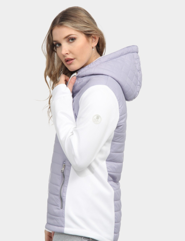 Water-Resistant Quilted Knit Hoody by Saki Sport