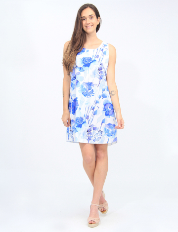 Chic Floral Print Sleeveless Knee-Length Flowy Dress by Froccella