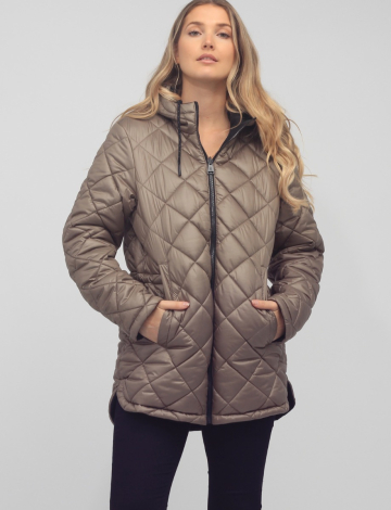Wind Resistant 2-Looks-in-1 Reversible Hooded Eco-Down Jacket by Free Country