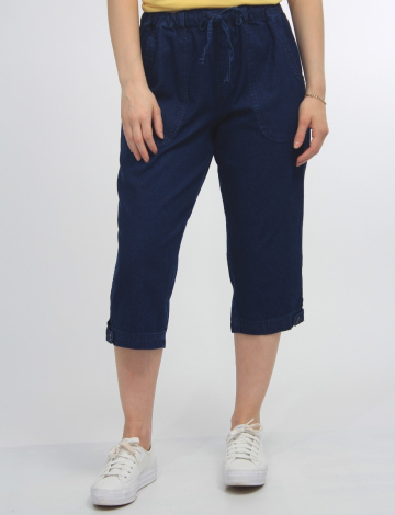 Regular-fit Capris With Drawstring Waist And Side Pockets By Erika