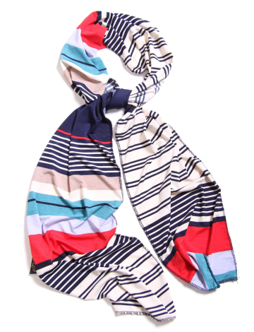 Striped scarf by Embellic