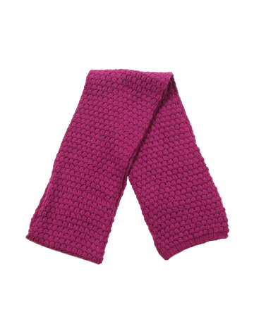 Honeycomb pattern knit scarf