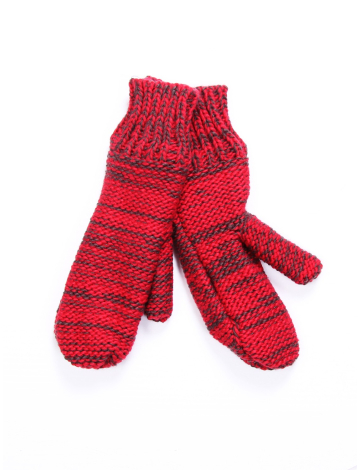 2-tone mixed knit mittens by Embellic
