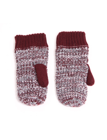 Knit mittens with solid border by Mod Atout