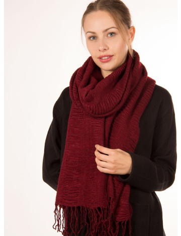 Solid pleated scarf by Di Firenze
