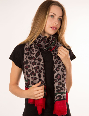 Leopard print scarf by Di Firenze