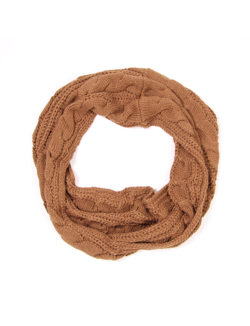 Cable-knit infinity scarf
