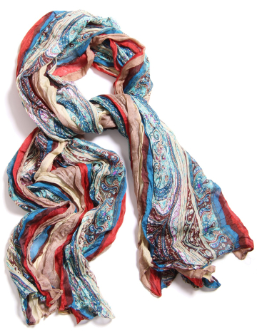 Striped paisley scarf by Di Firenze