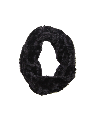 Narrow faux fur infinity scarf