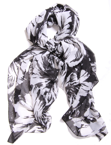 Abstract floral print scarf by Di Firenze