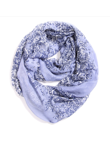 Sheer printed infinity scarf by Di Firenze