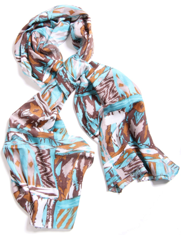 Crinkle print scarf by Cabrelli