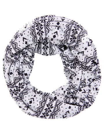 Snowflake pattern infinity scarf by Nobia