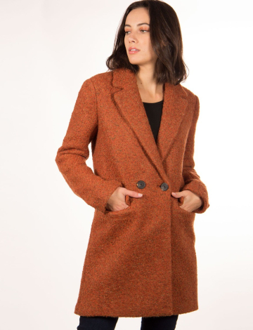 Boucle wool coat by ONLY