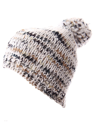 Multi knit hat with pompom by Only